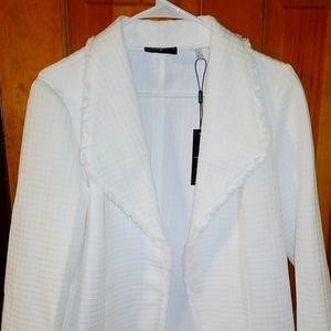 Tahari white coat